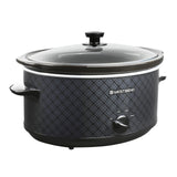 West Bend Slow Cooker 6-Quart Manual Crockery Style with Dishwasher Safe Oval Ceramic Crockpot and Glass Lid Two Temperature Settings Plus Keep Warm, 330-Watts, Black West Bend