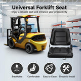 yeesport Universal Forklift Seat, Fold Down Forklift Seat with Adjustable Angle Backrest, Comfortable Leather Seat with High Resilience Sponge Filling, Seat for Dozers Excavators Tractors yeesport