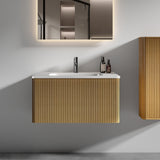 BLUHOUZZ Bathroom Vanity with Sink,Large Storage Wall Mounted Floating Bathroom Vanity with Overflow for Modern Bathroom, One-Piece Sink Basin Minimalist Bathroom Sink Cabinet BLUHOUZZ