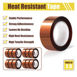 MEBMIK 12 Rolls 20mm x16m(52FT) Heat Tape High Temperature Heat Resistant Tape Heat Transfer Tape for Heat Sublimation Press Vinyl,No Residue MEBMIK