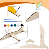 Feradny 24 Pack Wooden Airplane Toys DIY Paint Aircraft Wood Planes Handicraft Wood Airplane for Kids School Art Craft Projects Home Activity Birthday Gifts Feradny