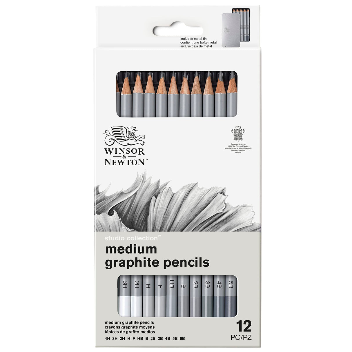 Winsor & Newton Studio Collection Artist Pencils, Graphite Pencils, Set of 12 Winsor & Newton