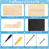 Lenwen Set of 6 Cat Wall Steps Shelf Shelves Wood Cat Climbing Shelves for Cat Mounted Furniture Cat Wall Bed Wood Cat Stairs with Non Slip Felt for Springboard Playing(Classic) Lenwen