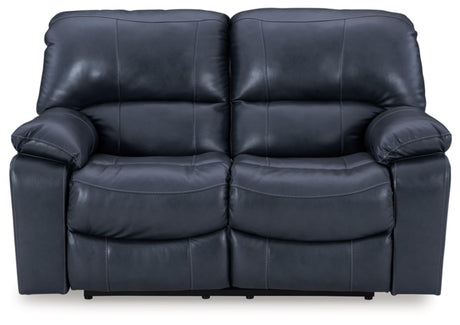Signature Design by Ashley Leesworth Modern Power Reclining Loveseat with USB Charging Ports, Blue Signature Design by Ashley