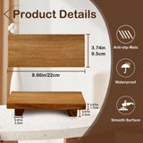 DEBETOOL Acacia Wood Riser Soap Tray,Wood Pedestal Soap Dish for Kitchen Counter Sink Stand,Natural Acacia Wooden Pedestal Tray for Bathroom Soap and Kitchen Soap Bottles,Plant DEBETOOL