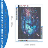 Butterfly Diamond Art Kits for Adults, Butterfly Diamond Painting Kits, 5D Diamond Dot, Gem Painting Kit, Dimond Art Paintings Kit, Crafts for Adults, Crystal Art, Home Wall Decor Gifts (12x16inch) Rekxtmo