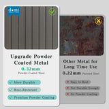 Domi 12x25FT Outdoor Metal Garage Shed, Extra Large Carport with Skylights & Dual-Entry, Backyard Storage Shed for Car, Truck, Lawn Mower and Tool, Dark Grey domi outdoor living