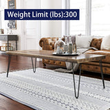 SMARTSTANDARD 16" Hairpin Furniture Legs, Metal Home DIY Projects for Nightstand, Coffee Table, Desk, etc with Rubber Floor Protectors Black 4PCS SMARTSTANDARD