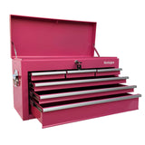 Workington Portable Metal Tool Chest with 6 Drawers, 24" 6-Drawer Tool Chest Cabinet with Ball Bearing Drawer Slides, Steel Tool Storage Box Organizer 4005 Pink Workington