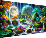 mjcakrn Landscape Diamond Painting Kits for Adults, Diamond Art Kits for Beginners 5D Full Drill Abstract Diamond Art Painting Kits Crystal Gem Art DIY Crafts Kits for Home Wall Decor 28x16inch mjcakrn