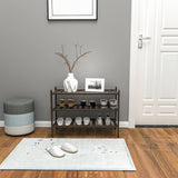 Dranixly Shoe Rack, 3-Tier Bamboo Stackable Shelf Storage Organizer, Stand for Closet, Entryway, Hallway, Bathroom and Living Room（Mocha） Dranixly