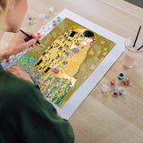 Ravensburger Relax CreArt Klimt: The Kiss Canvas Paint by Numbers Kit | Perfect DIY Art Gift for Adults, Stress Relief, and Creative Hobby Ravensburger