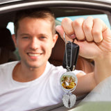 8 Set Silver Angel Wing Sublimation Blank Car Hanging Ornament Charms Heat Transfer Blank Photo Frame Pendants Customize Keychain for Automobile Rearview Mirror Home Window Ornaments Frinnovan