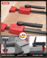 Bench Dog Clamp 3/4 inch Dog Hole Clamp Up to 155 Lbs Clamping Force, Quick Clamp and Release Wood Clamps, Bench Dogs Clamps for Woodworking (2 Pack) Houselife