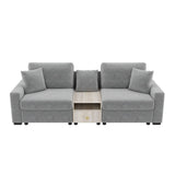 Modular Sofa Couch With Storage Armrest And Center Console