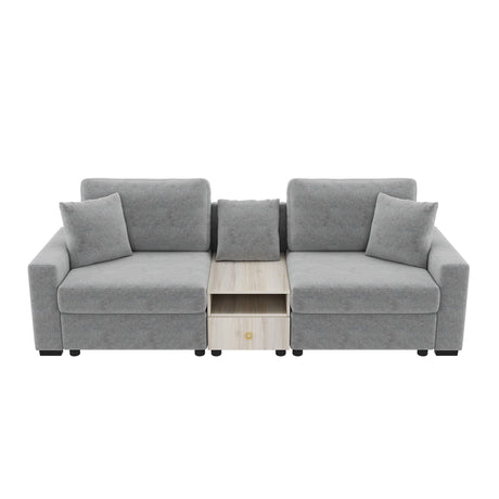 Modular Sofa Couch With Storage Armrest And Center Console HouseOfZazla