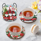 8 Pieces Christmas Diamond Art Coasters Kit, Christmas Diamond Painting Coasters, Diamonds Art Painting Kits, 5D DIY Full Drill Diamonds Arts Kits for Adults Gift & Home Decor croshom