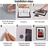 pojah 8x10 Picture Frame Set of 4,Black Photo Frame with Mat Display Pictures 5x7 or 8x10 Without Mat,PVC Glass,for Wall Home Office Décor pojah