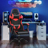 Gaming Chair,Office Computer Video Game Chair,Backrest and Seat Height Adjustable,Ergonomic Swivel Recliner Simple Deluxe