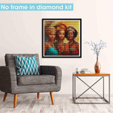 Pavemlo 5D Diamond Art Kits for Adults African American Woman, Full Drill Diamond Art Pictures Paint with Diamonds, DIY Cross Stitch Jewel Art Rhinestone Craft for Home Wall Decor 12x12 Inch Pavemlo