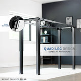 VIVO Electric Height Adjustable 71 x 30 inch Memory Stand Up Desk, Black Extra Deep Table Top, Black 4-Leg Dual Motor Frame, DESK-KIT-E4BB VIVO