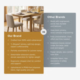 mopio Logan 9 Piece 8 Seater Upholstered Extendable Dining Table Set Beige Dining Chair Set of 6, Modern Farmhouse Solid Wood 7 Piece 104" for Dining Room Kitchen mopio