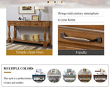 LKTART Solid Wood Console Table Sofa Table Entryway Table with 3 Drawers and 1 Bottom Shelf for Storage Entry Hallway Foyer Sofa (63" Brown) LKTART