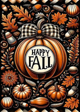 Happy Fall Pumpkin Leaf Diamond Art Kits for Adults, 5D Diamond Painting Kits for Adults Beginners, DIY Full Round Drill Diamond Dot Painting Gem Art Kits for Adult, Home Wall Decor 11.8x15.7 Inch VCLKDIY