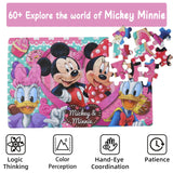 Mickey Mouse Puzzles for Kids Ages 4-8 60 Pieces Puzzles for Kids Ages 3-5 Minnie Mickey Puzzle for Girls and Boys Toys Jigsaw Puzzles in a Metal Box Educational Puzzles (Minnie Mickey 0686) doovide