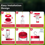 Smart Hummingbird Feeder with Camera, Outdoors Bird Feeder Camera Solar Powered, AI Identify Bird Species and Cloud Storage, HD Auto Capture Bird TT Nature