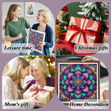 AMORARS Mandala Diamond Painting Kit for Adults - 5D Diamond Art Beginners - DIY Full Diamond Dot Rond Gem Art Paintings, Suitable Gifts, and Home Decoration Crafts, 12x12Inch AMORARS