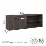 Bush Business Furniture Studio C Low Storage Cabinet with Doors and Shelves, Storm Gray (SCS160SG) Bush Business Furniture