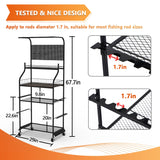 Lezbanz Upgraded Heavy Duty Fishing Rod Rack for Garage, Fishing Pole Holders for 12 Rods with Hooks and Pegboard, Fishing Cart with Reel Rack, Fishing Gear Holder Lezbanz