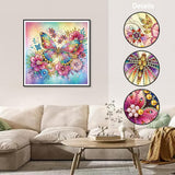 WSLWXSHM 5D Special Shape Diamond Art Kits for Beginners, Diamond Painting Kits for Adults Butterfly, Crystal Rhinestones Diamond Painting for Home Wall Decoration Gift 12×12inch/30×30cm, Flower WSLWXSHM