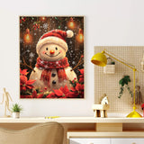 CRZMODE Christmas Paint by Numbers Kit for Adults, Snowman Paint by Numbers for Adults, Acrylic Painting Crafts for Home Decor Gift (16x20inch) CRZMODE