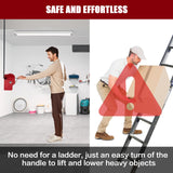 ReyetRentu Overhead Garage Storage Rack - Heavy-duty Lifting Garage Ceiling Storage Rack,Adjustable Organization System, 300lbs Weight, Easy Installation & Operation ReyetRentu