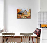 Autumn Barn Paint by Number Kit with Frame, 12x16inch Rustic Fall Harvest Scene DIY Painting for Adults and Kids, Art Craft Supplies Generic