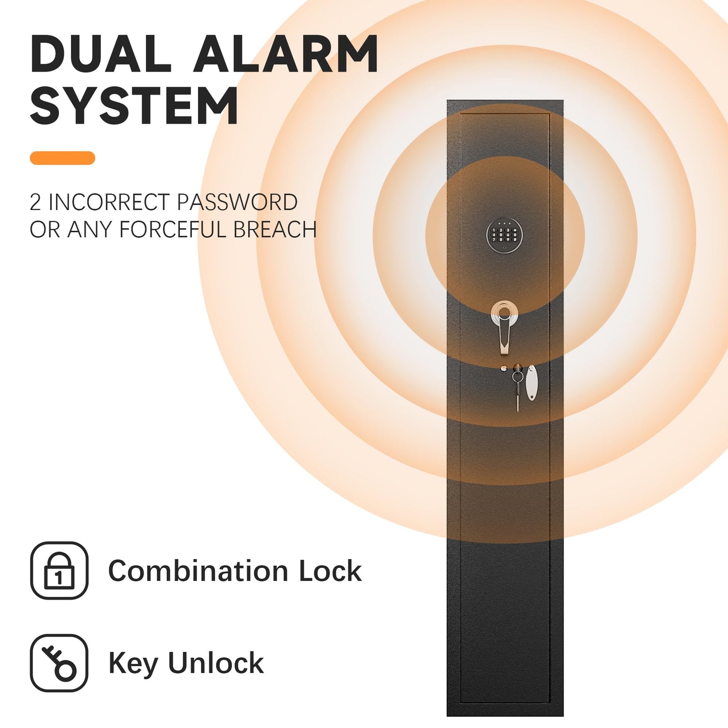 Bonusall 2 Gun Safe,Gun Locker for Home Rifle and Shotguns,Rifle Gun Safes for Shotguns,Quick Access Rifle Safe with Digital Keypad,Pockets