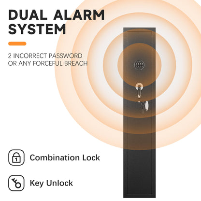 Bonusall 2 Gun Safe,Gun Locker for Home Rifle and Shotguns,Rifle Gun Safes for Shotguns,Quick Access Rifle Safe with Digital Keypad,Pockets