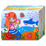 20 Pcs EVA Foam Stickers Mosaic Sticker Art Kits for Kids,DIY Cartoon Animal Painting Stickers Class Drawing Sticker Puzzle Art Craft Kit for Girls Boys Preschool Activities Early Learning Games WYNAKESHU