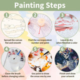 Ceiomez DIY Skull Paint by Numbers Kit for Adults, Skeleton Paint by Numbers for Adults, Halloween Adult Paint by Number Kits on Canvas for Home Decor Gift Art Work 16x20in Ceiomez