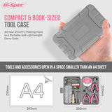 Hi-Spec 17pc Jewelry Making Tool Kit & 600pc Findings Accessories Box Set. Pliers & Wires for Handmade Bracelets, Necklaces, Earrings and Charms Arts & Crafts Hi-Spec