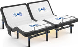 Tami Tami Split King Adjustable Bed Frame with Massage, Ergonomic Head & Foot Incline - Luxury Zero Gravity Electric Base with 4 USB Ports, 2 Night Light, Wireless Remote, Side Pocket, 3 Height Option Tami Tami