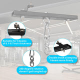 YZZHAJ Heavy Duty Steel Beam Hanger, Punching Bag Hanger Mount I-Beam, Dual-Track I-Beam Heavy Bag Mount Hanger for Boxing Muay Thai Training,Aerial Yoga Swing & Hammock YZZHAJ