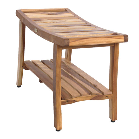 EcoDecors, 30", Harmony, Teak Shower Bench, Teak Shower Stool, Teak Bench for Shower, Teak Shower Seat, Teak Shower Bench for Inside Shower, Teak Shower Chair, Safety Arms, 30 inch EcoDecors