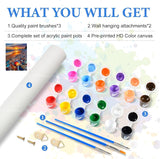 HITIRECOVI Beach Paint by Numbers Kit for Adults,Beach Canvas Paint by Numbers for Adults,DIY Oil Painting by Numbers for Gifts Home Wall Decor 16x20in HITIRECOVI