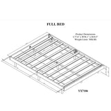 Klwenas Maec Full Size Floating Bed Frame Without Headboard,10.5" Wood Low Profile Platform Bed with Sturdy Slats Support,Noise Free,No Box Spring Needed,Noise-Free,Easy to Assemble (Walnut, Full) Klwenas Maec