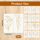 Stencils for Painting on Wood, Reusable Flower Stencils Painting Crafts Templates Drawing Stencil for Painting on Wood, Wall, Furniture(18) Jeffdad