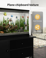 FILKO Fish Tank Stand 40 Gallon: Sturdy Aquarium Stand with Accessories Storage - Metal Tank Stands Table for 40-50 Gallon Reptile Breeder Turtle Terrarium - 36.6"x18.8" Weight Capacity 660 lbs FILKO