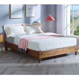 MUSEHOMEINC 12 Inch Rustic Solid Pine Wood King Bed Frame - No Boxspring Required MUSEHOMEINC